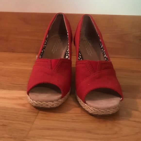 Womens Toms Wedges 6.5 - Picture 1 of 4